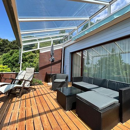 אוברלינגן Ferienhaus Wellnesshuette Mit Aussenwhirlpool Und Herrlichem See-Und Alpenblick מראה חיצוני תמונה